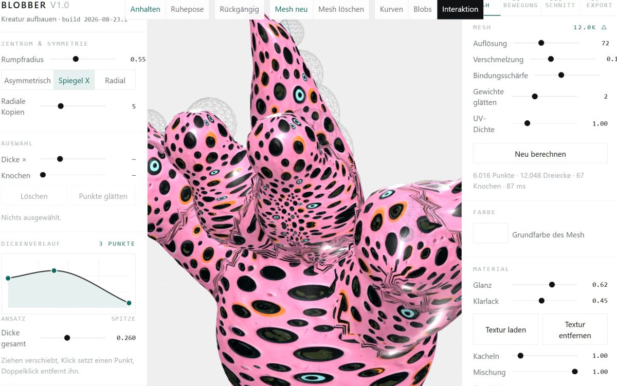 BLOB CREATURE DESIGNER - screenshot