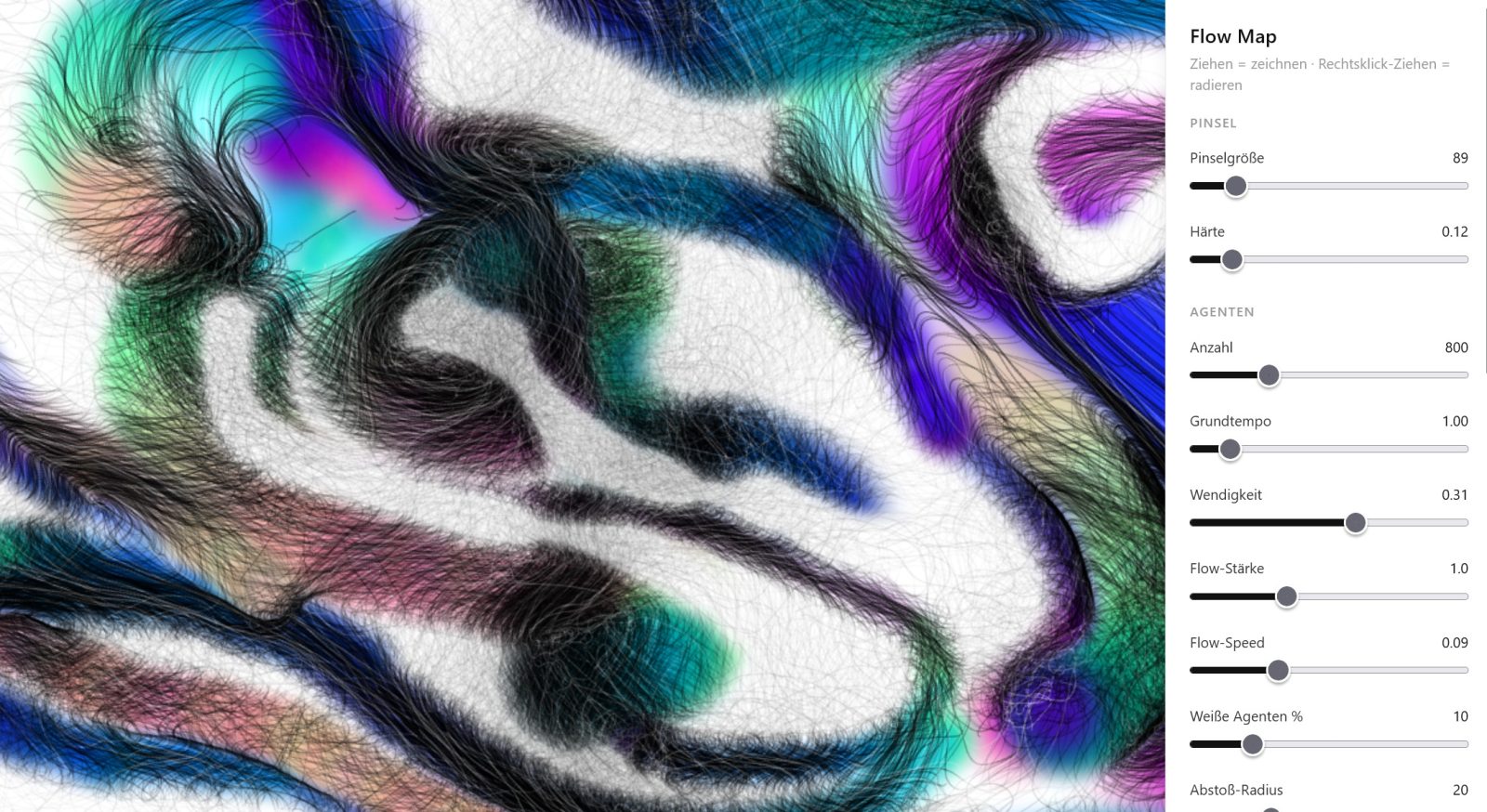 screenshot: flowmap multi agentic drawing tool