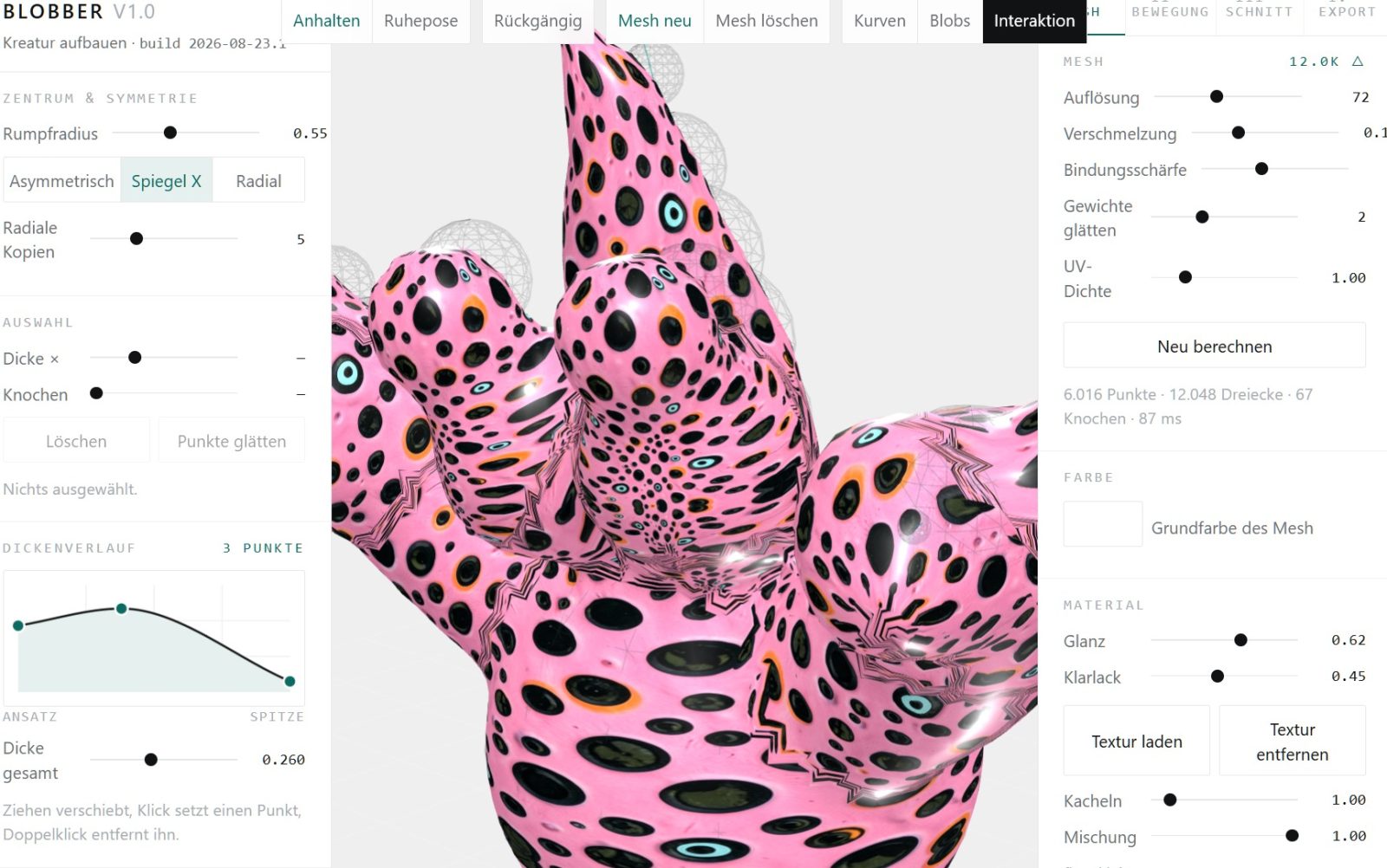 BLOB CREATURE DESIGNER - screenshot
